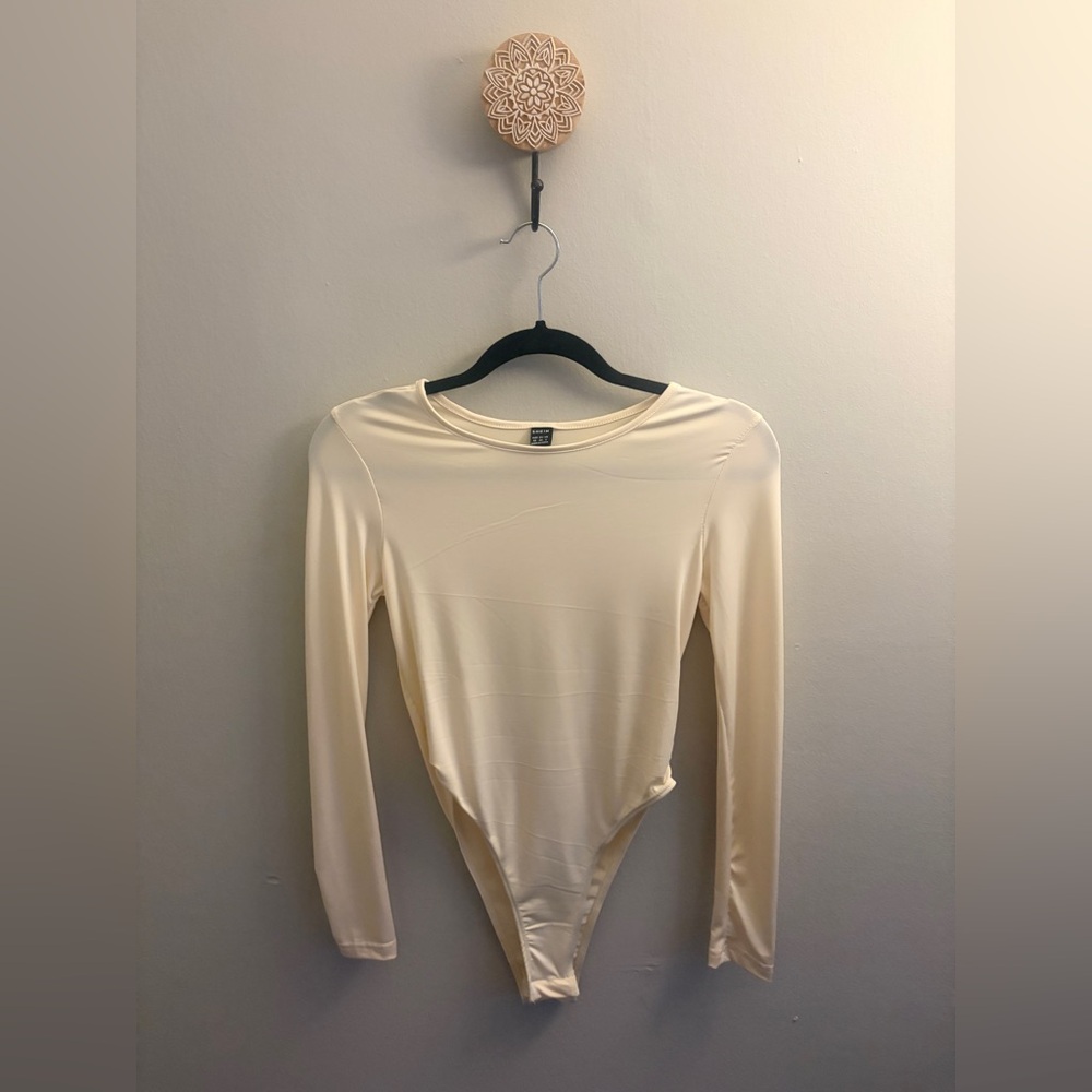 Cream Long Sleeve Bodysuit